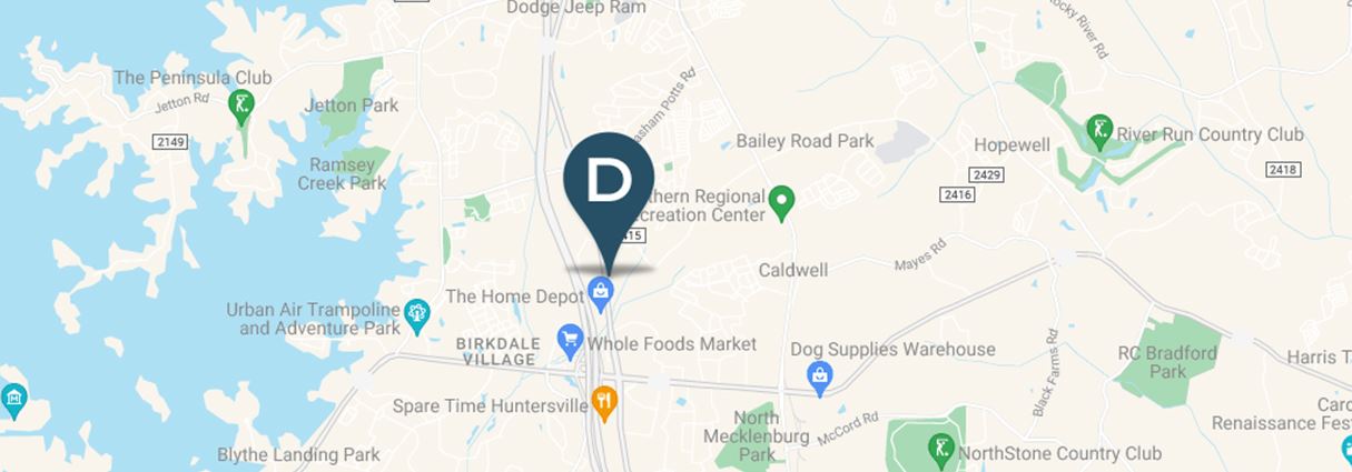 map of 9605 Caldwell Commons Circle, Suite A, Cornelius, NC 28031